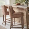 Two Leather Counter Stools