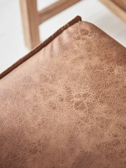 Two Leather Counter Stools