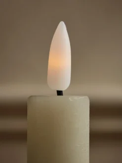 Two LED Faux Dinner Candles