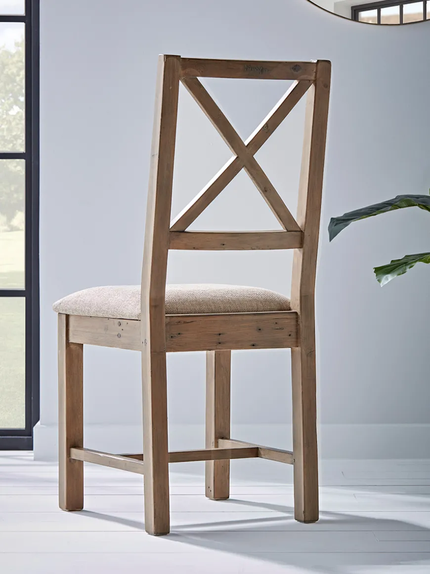 Two Loft Cross Back Dining Chairs