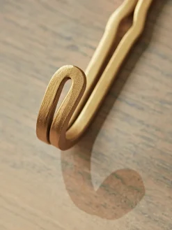 Two Looped Brass Hooks