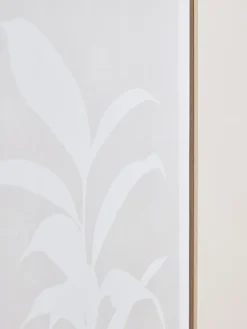 Two Monochrome Leaf Canvases