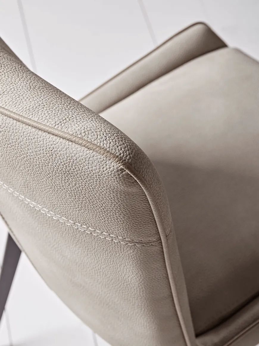 Two Soft Grey Dining Chairs