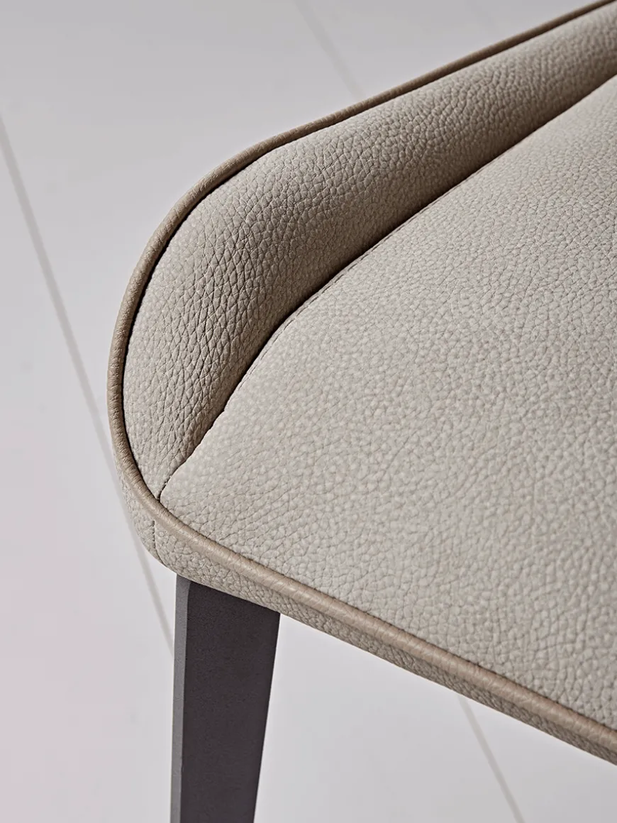 Two Soft Grey Dining Chairs