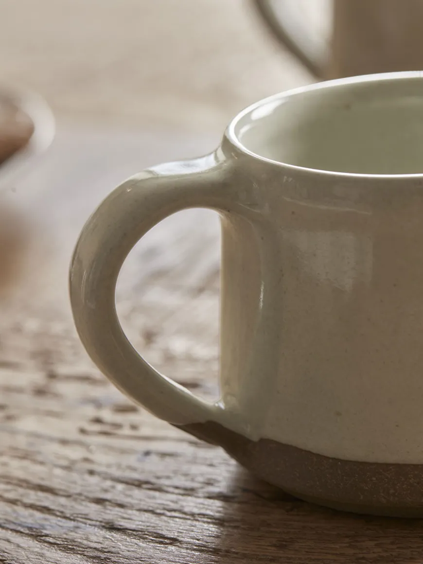 Two Speckled Glazed Mugs