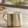 Two Striped Glazed Mugs