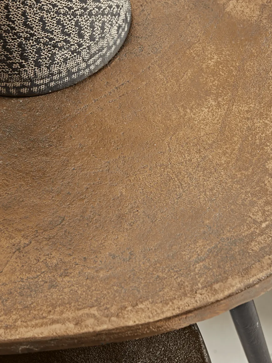 Two Textured Nesting Tables