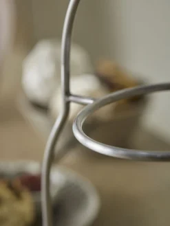 Two Tiered Cake Stand - Nickel
