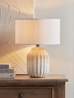 Two Tone Textured Table Lamp