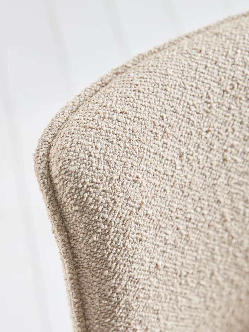 Two Upholstered Linen Dining Chairs