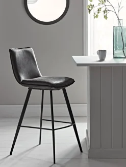 Two Williamsburg High Stools - Carbon