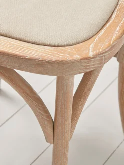 Two Wooden Cross Back Chairs