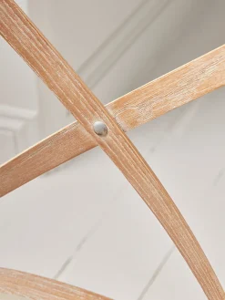 Two Wooden Cross Back Chairs