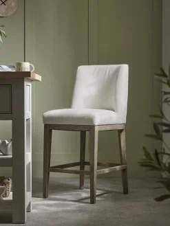 Upholstered Bar Stool - Natural