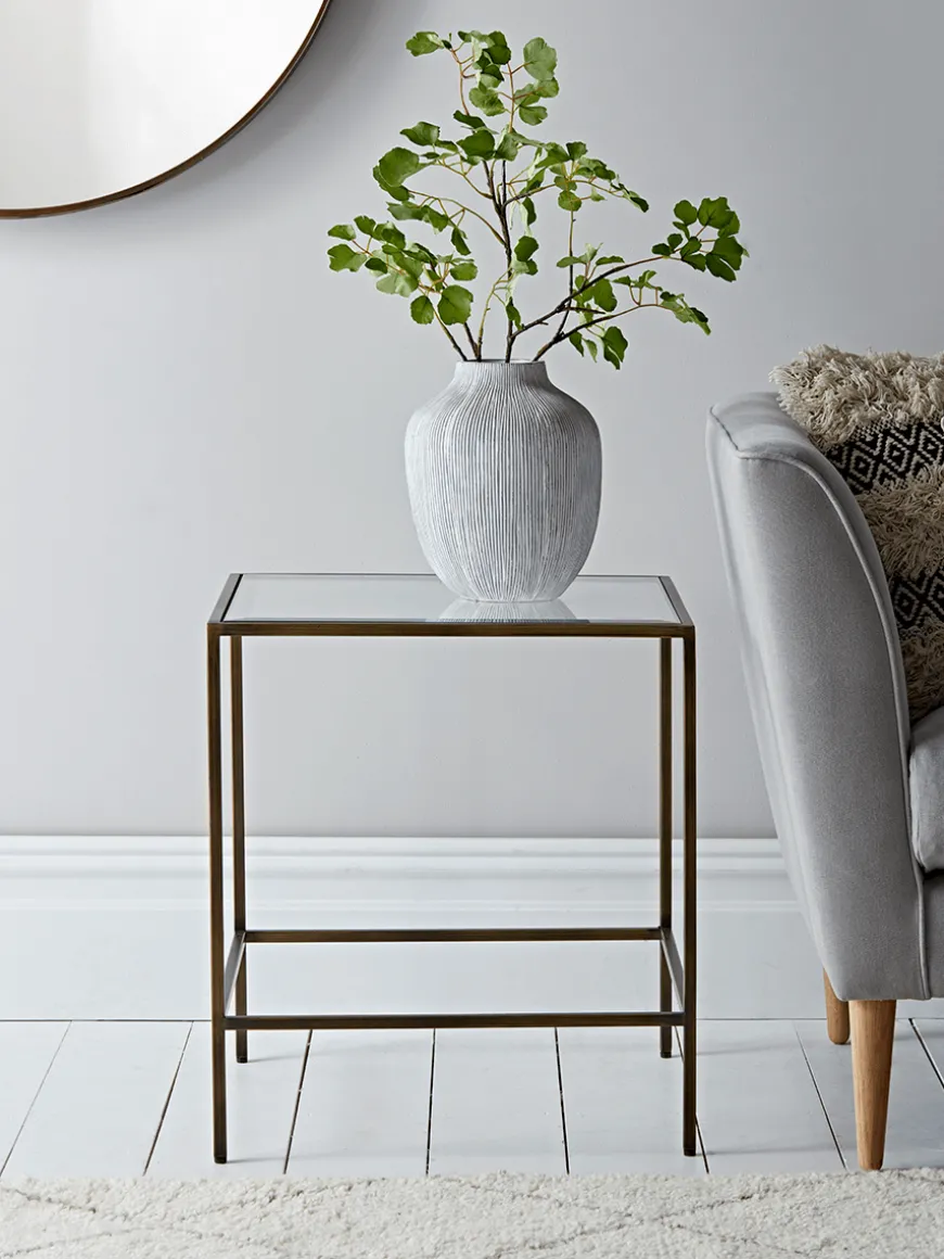 Villette Side Table - Burnished Brass