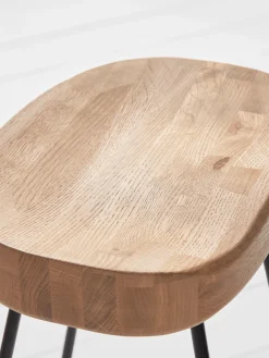 Weathered Oak & Metal Counter Stool