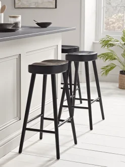 Weathered Oak Counter Stool - Black