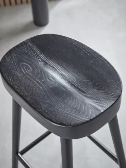 Weathered Oak Counter Stool - Black