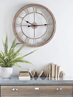 Weathered Wood Cut Out Clock