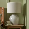 White Glazed Table Lamp - Large