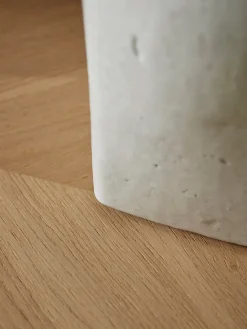 White Glazed Table Lamp - Small