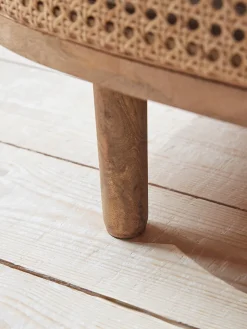 Wicker Curved Storage Cabinet