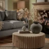 Wooden Ribbed Coffee Table