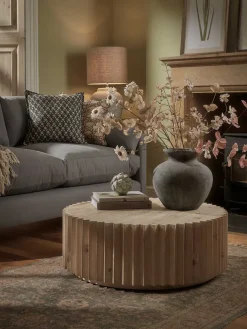 Wooden Ribbed Coffee Table