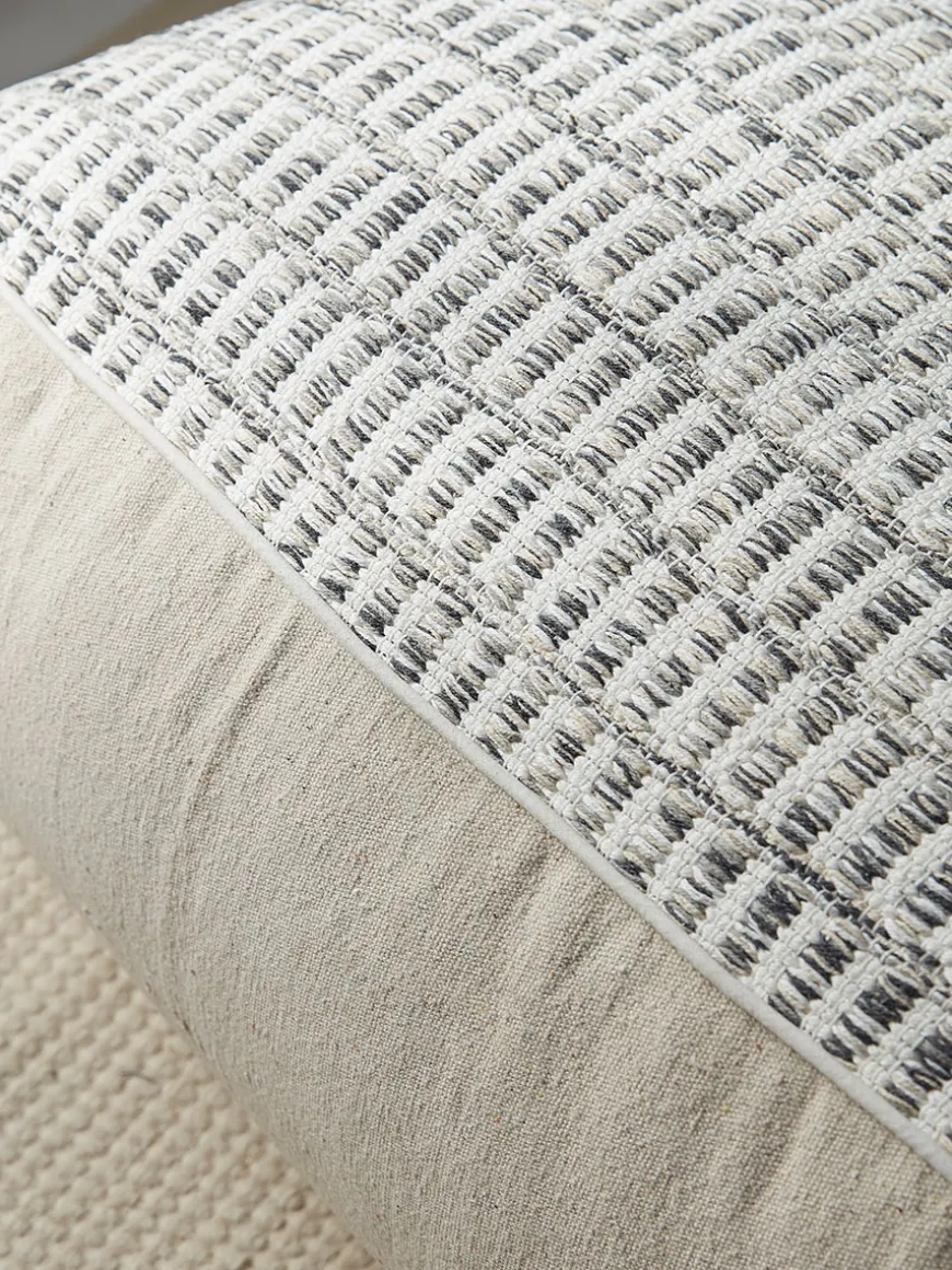 Woven Grey Pouffe