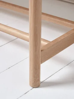 Woven Rope Oak Bench