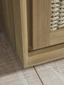 Woven Teak Sideboard