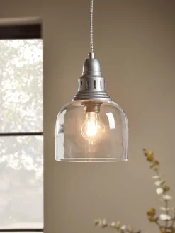 Zinc & Glass Pendant