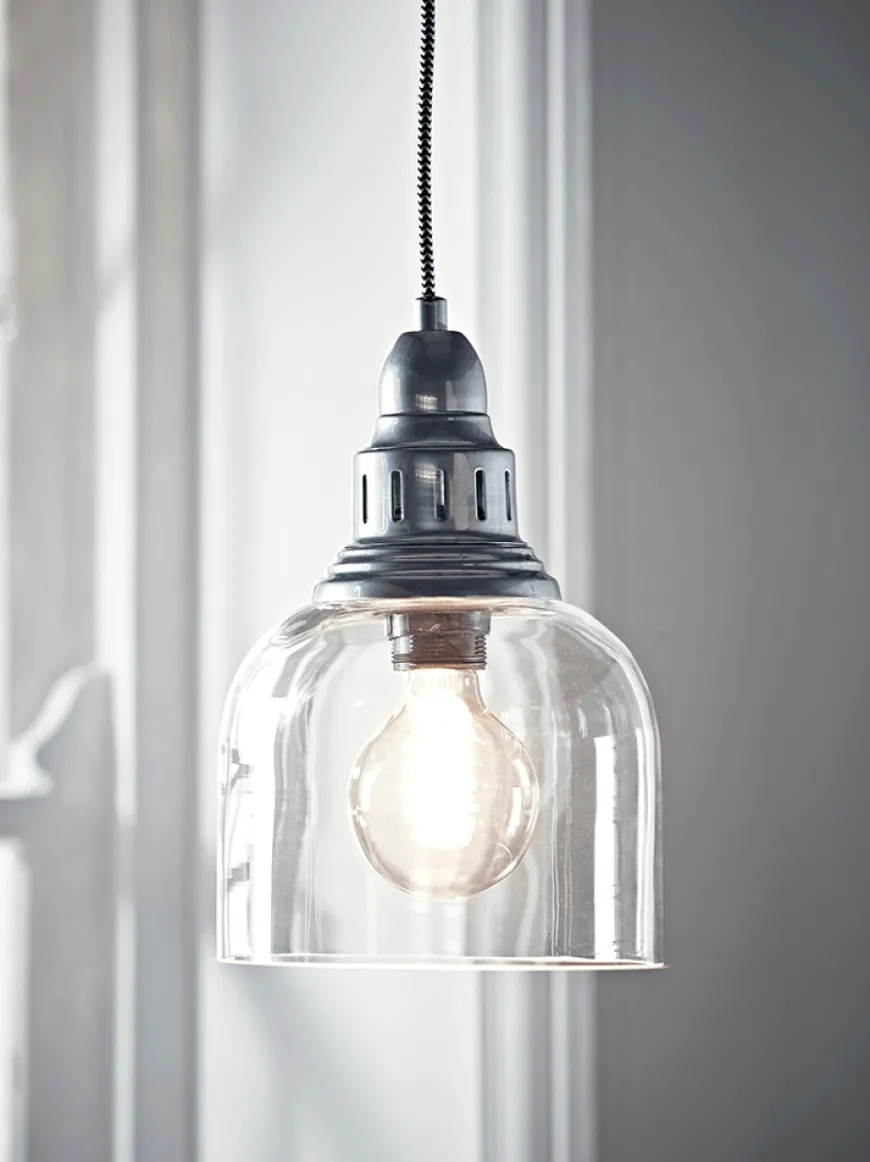 Zinc & Glass Pendant